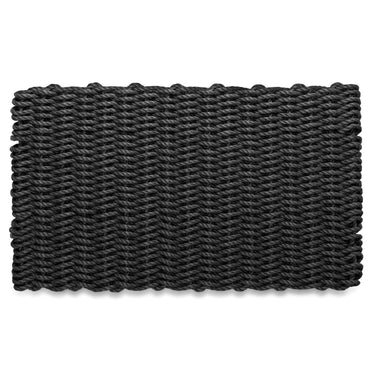 Lobster Rope Doormats, Outdoor Door Mats, Wicked Good Door Mats Made in Maine, Solid Black